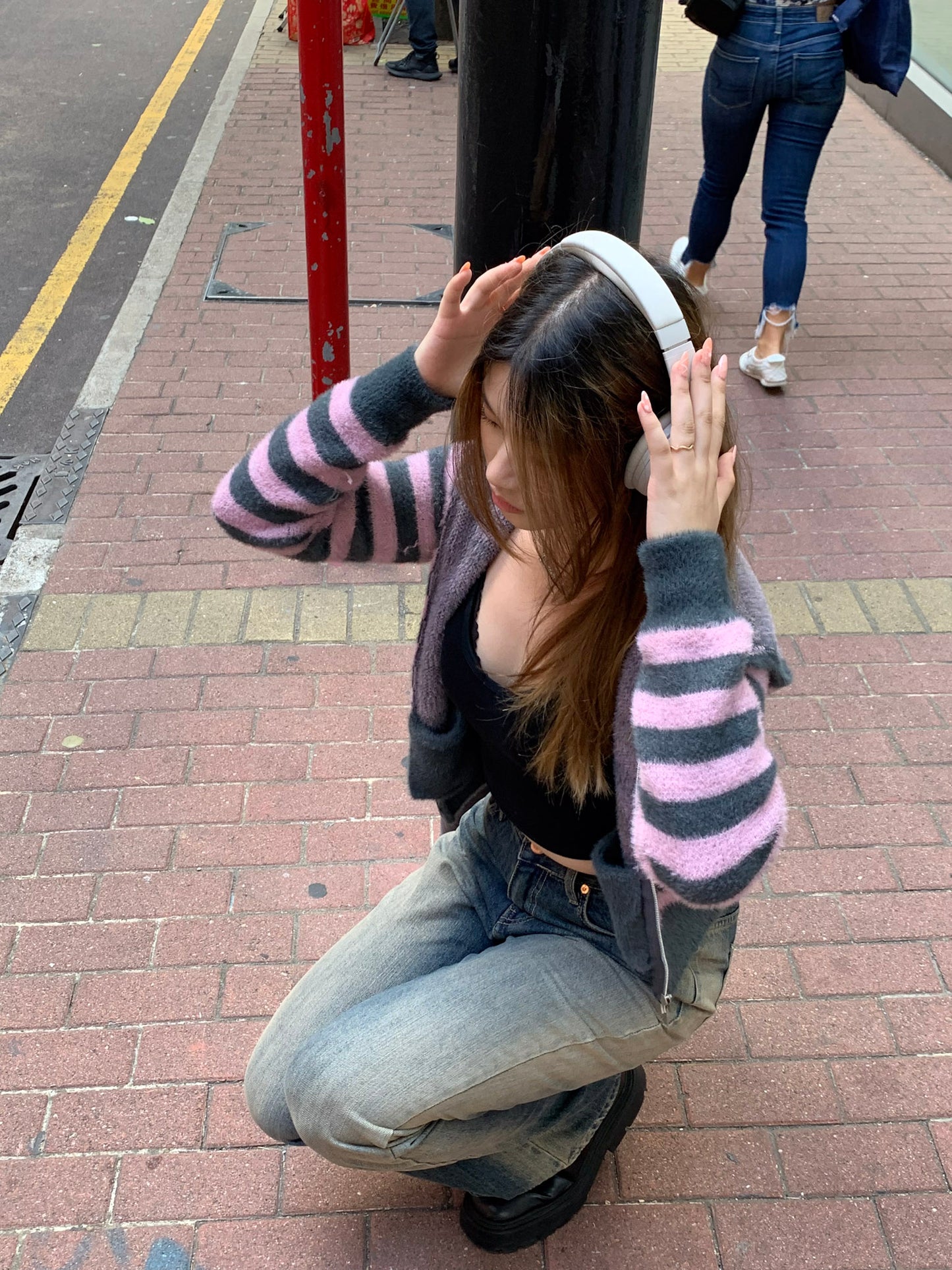 90s Knitted Zip Hoodie