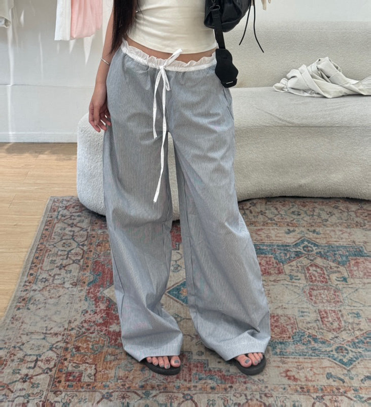 Striped Kaki Pants