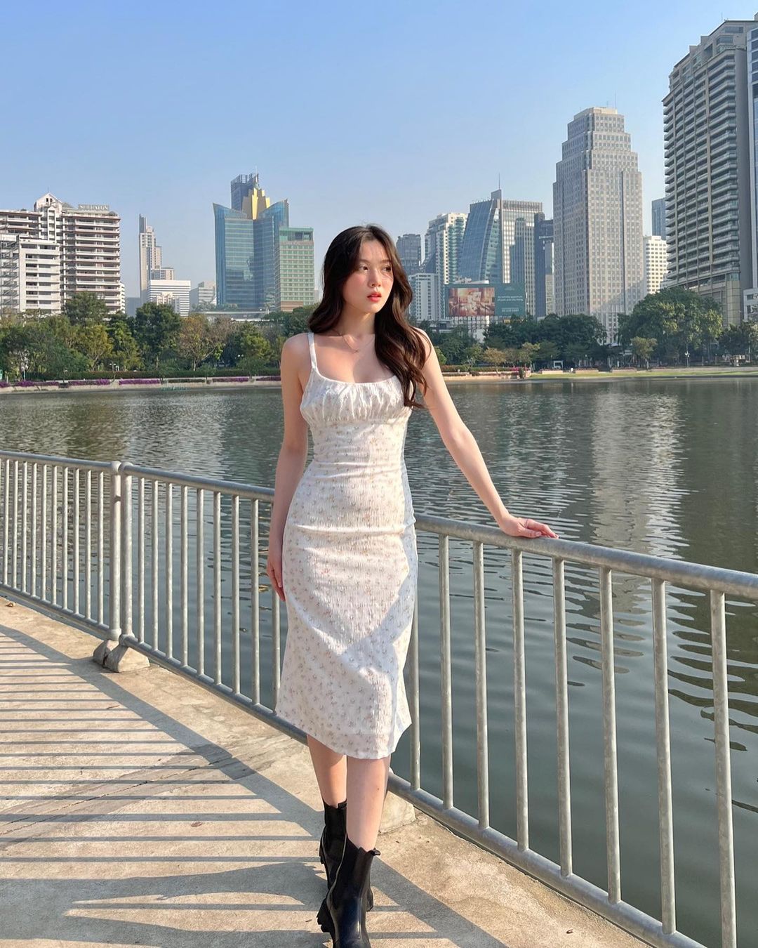 White Floral Dress