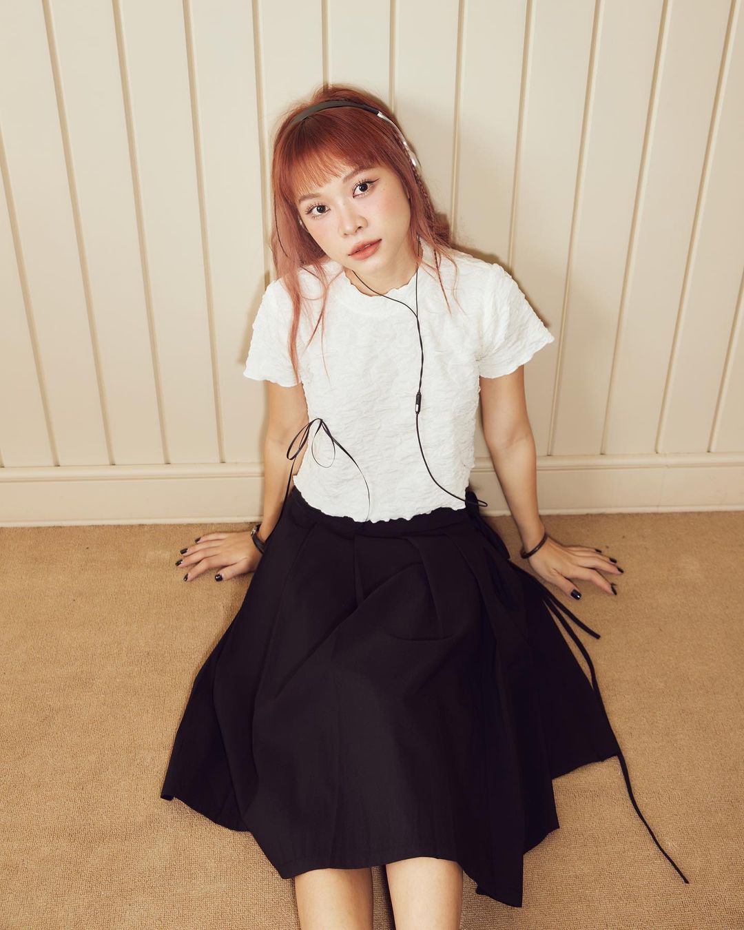 Lid Pleated Skirt