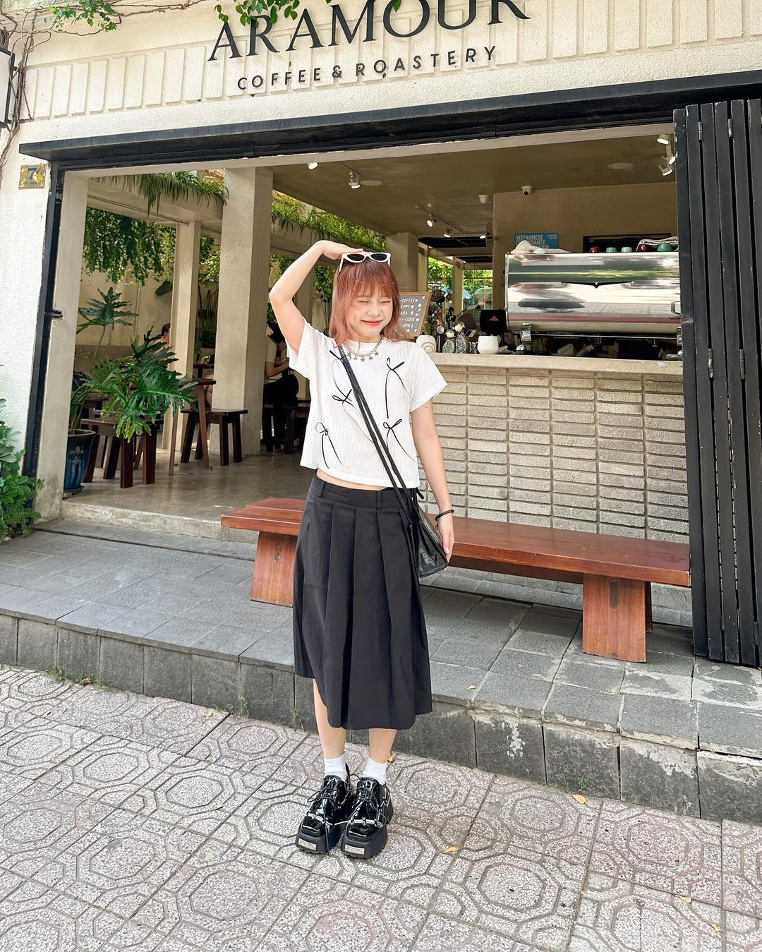 Lid Pleated Skirt