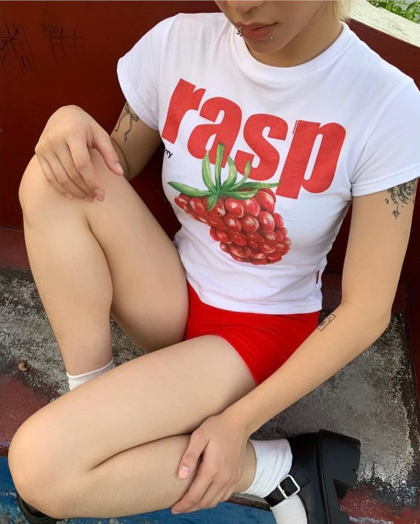 Raspberry Baby Tee