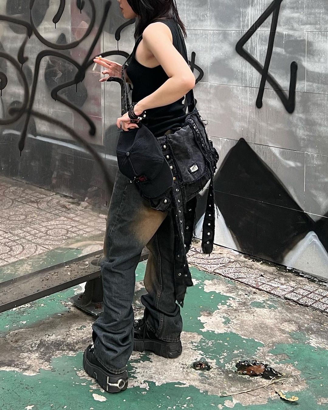 Washed SoSo Denim Bag