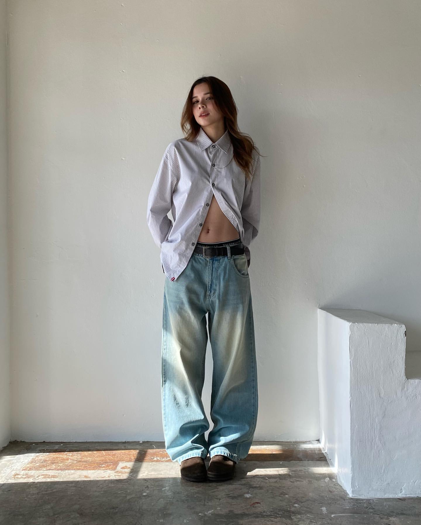 Washed Baggy Jeans
