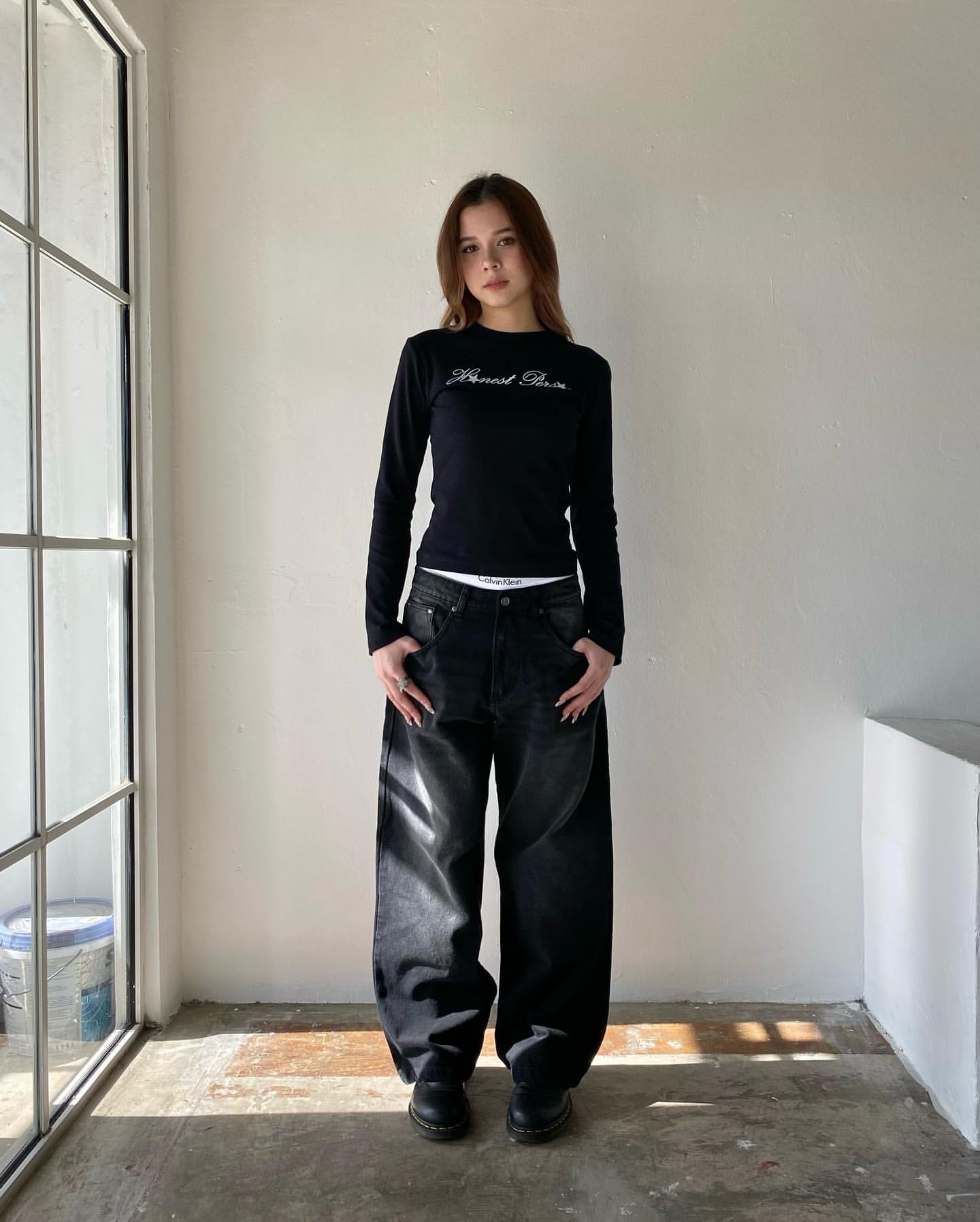 Washed Baggy Jeans