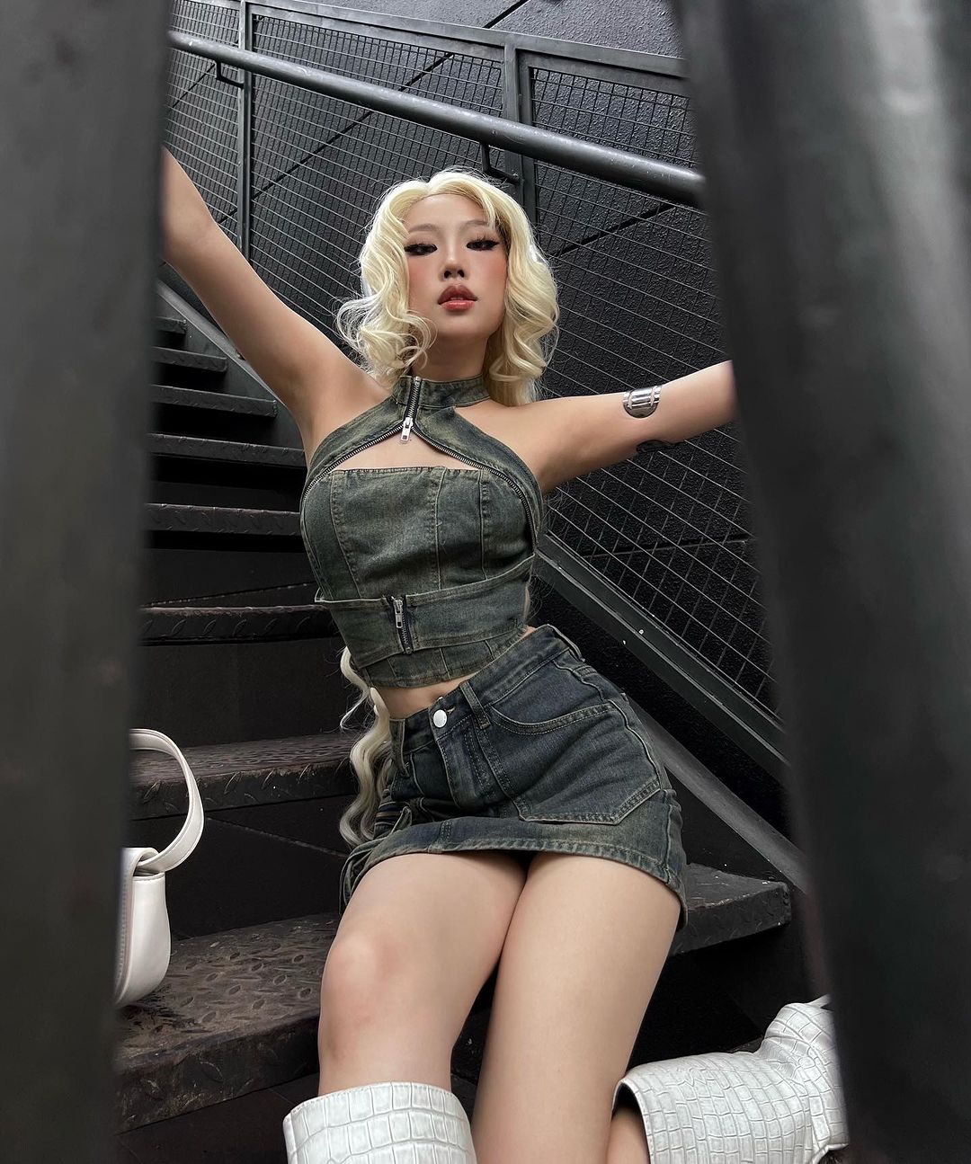 Megan Denim Set