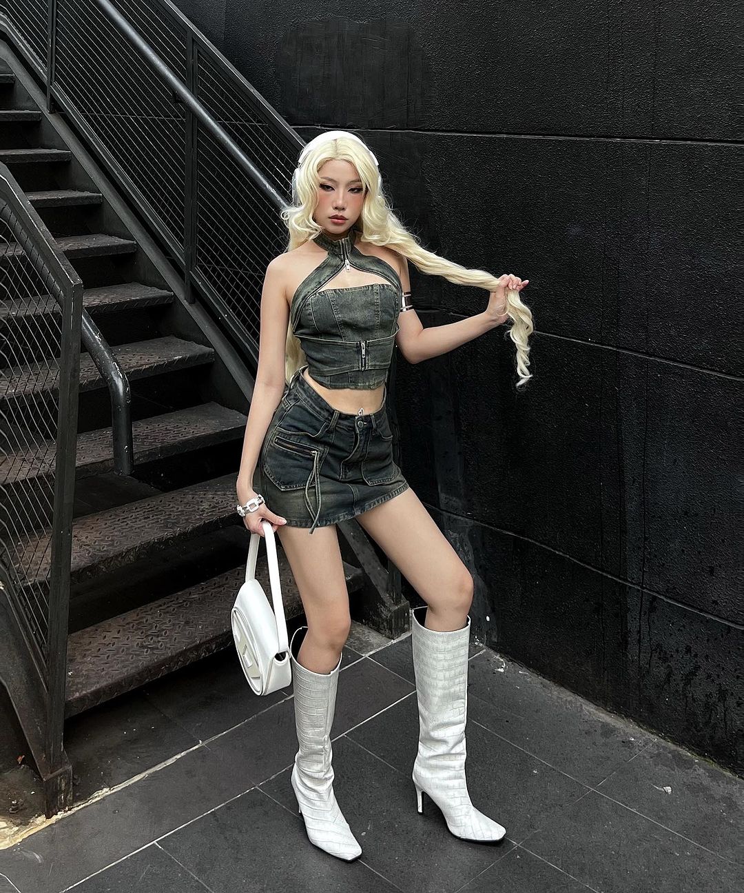 Megan Denim Set