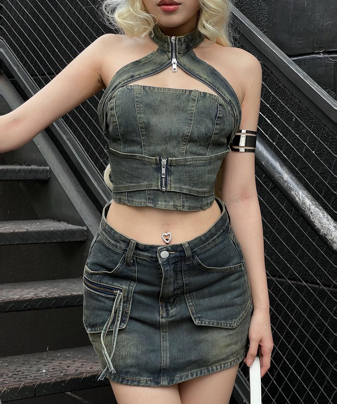 Megan Denim Set
