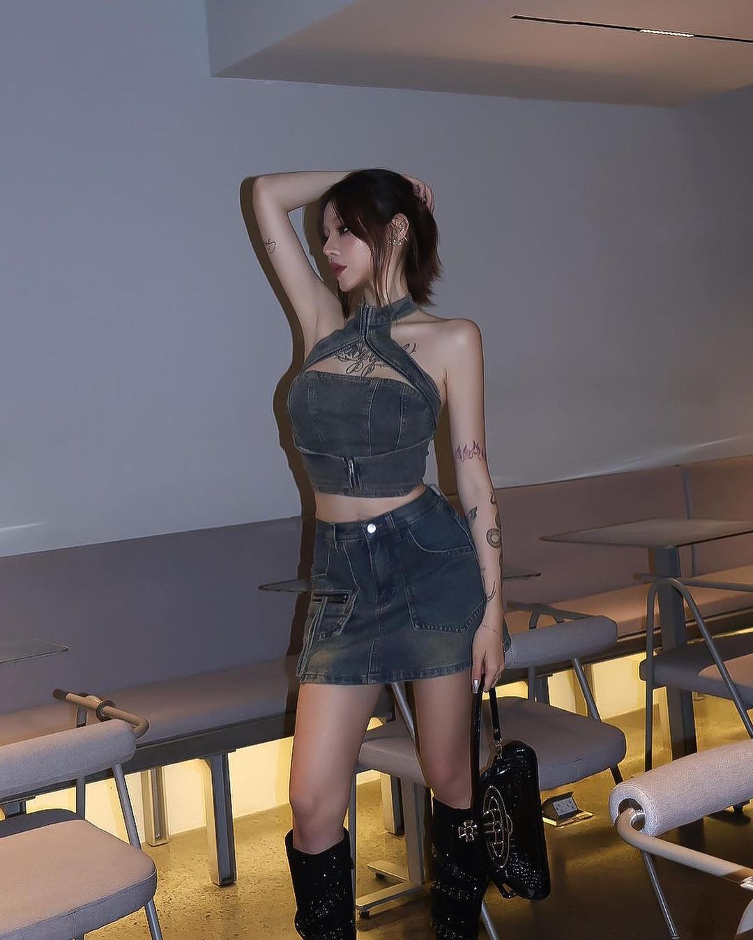 Megan Denim Set