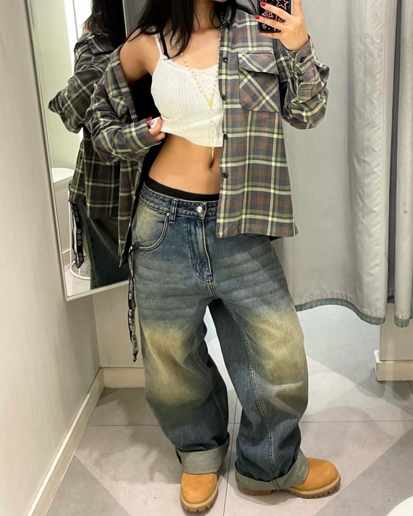 Washed Baggy Jeans