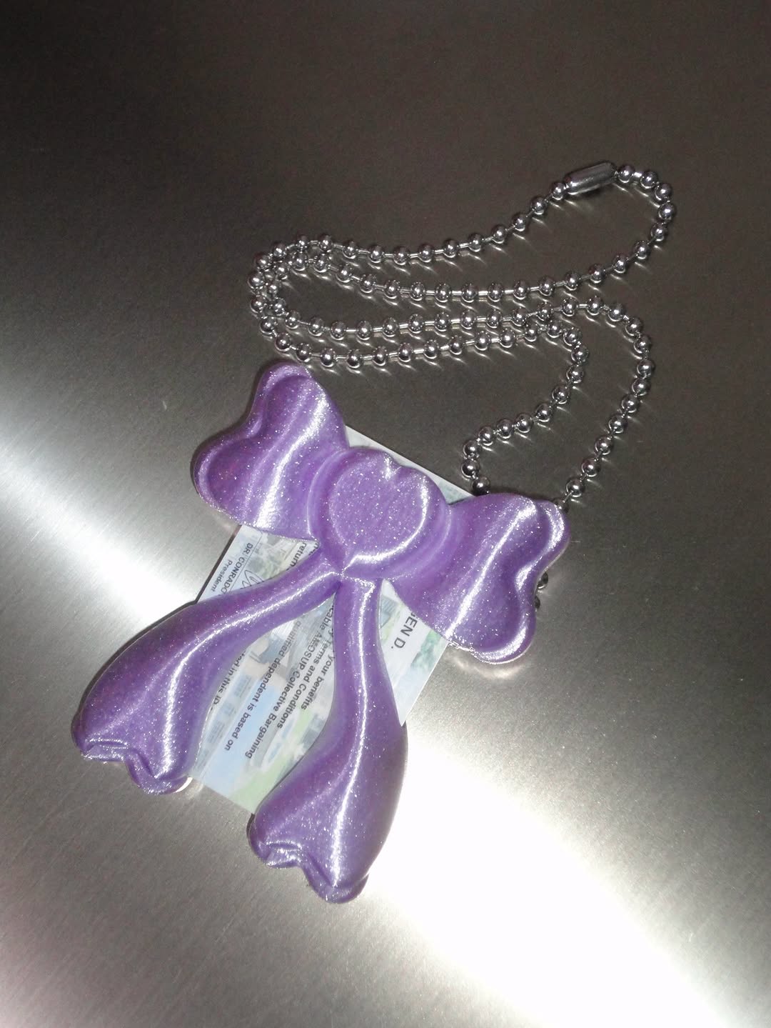 Bow Card Holder - Purple