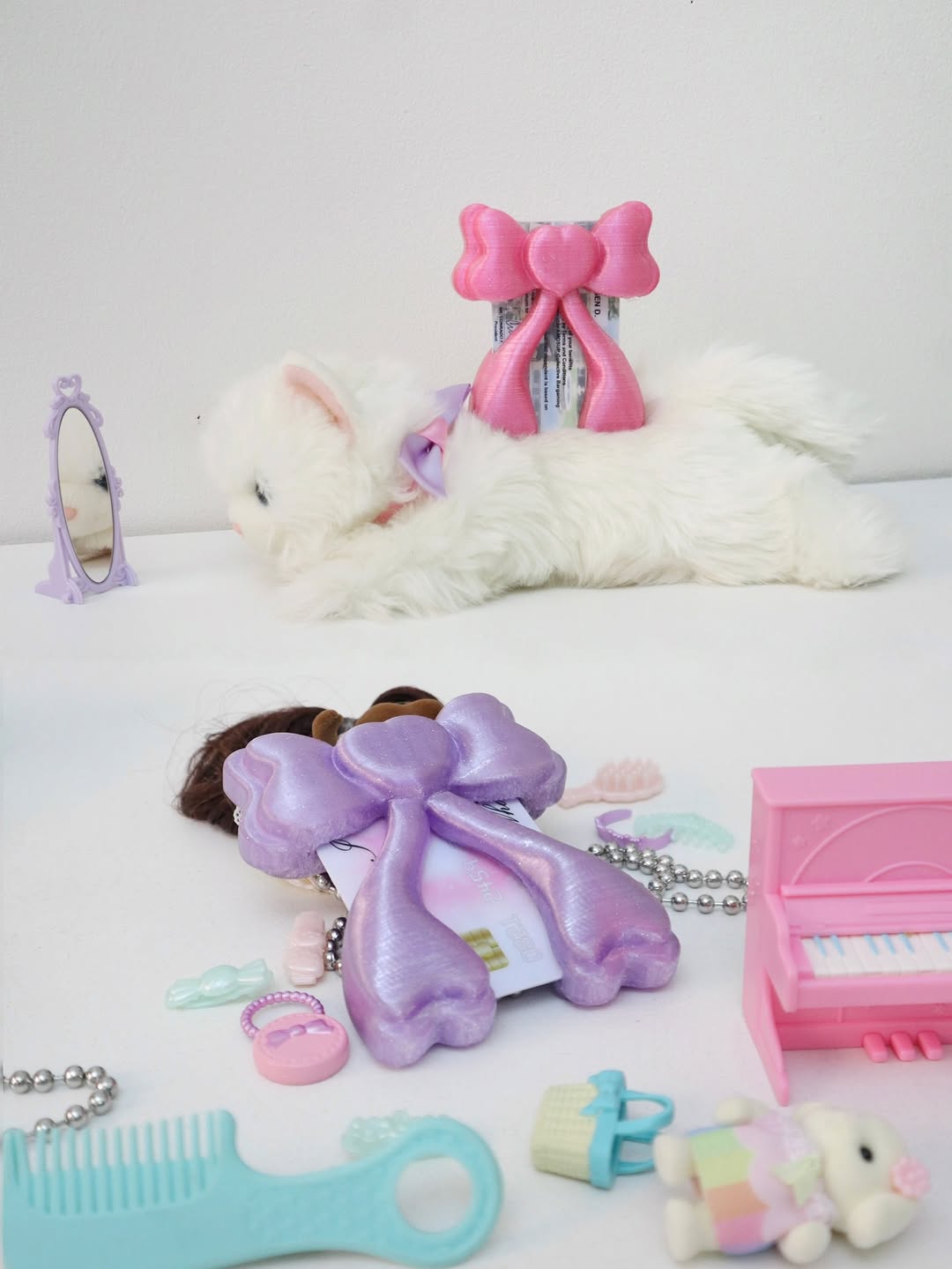 Bow Card Holder - Pink