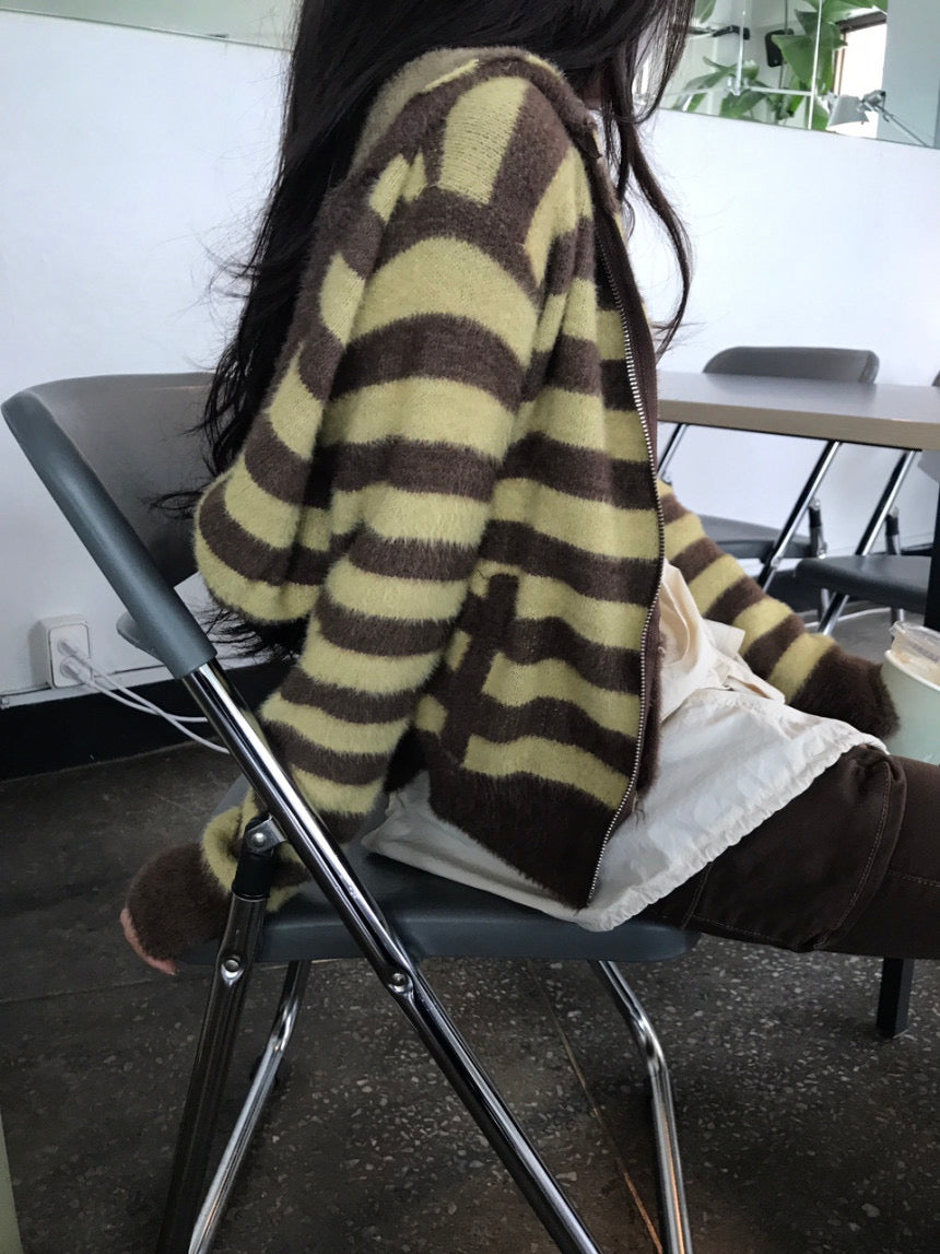 90s Knitted Zip Hoodie