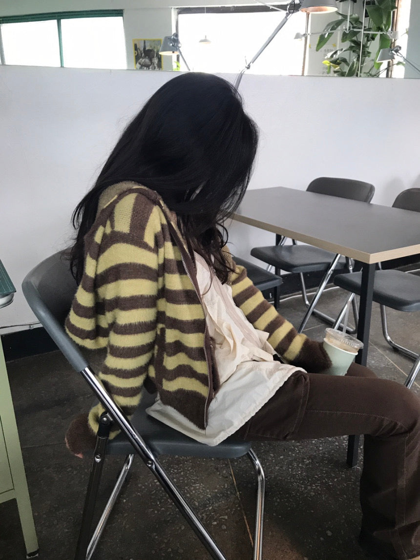 90s Knitted Zip Hoodie