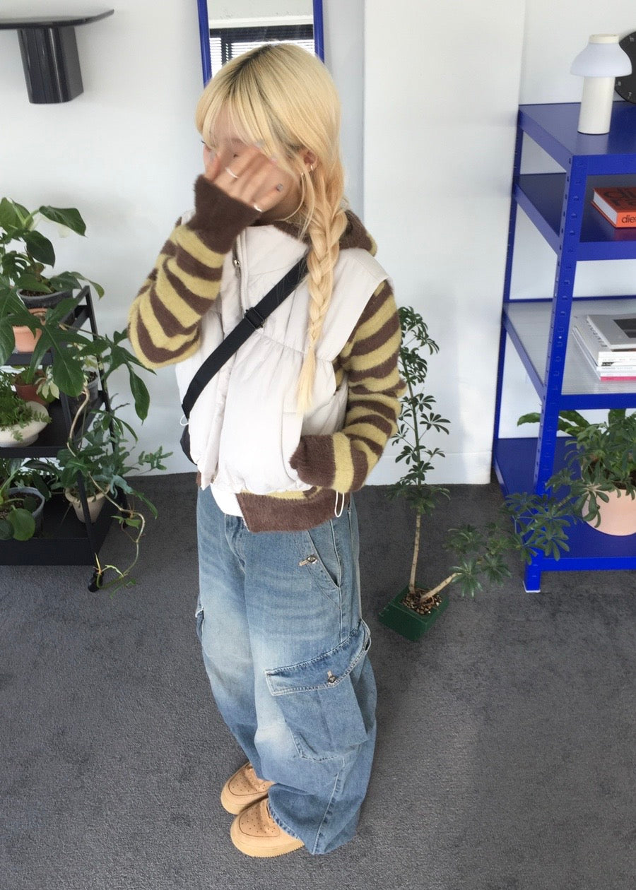 90s Knitted Zip Hoodie