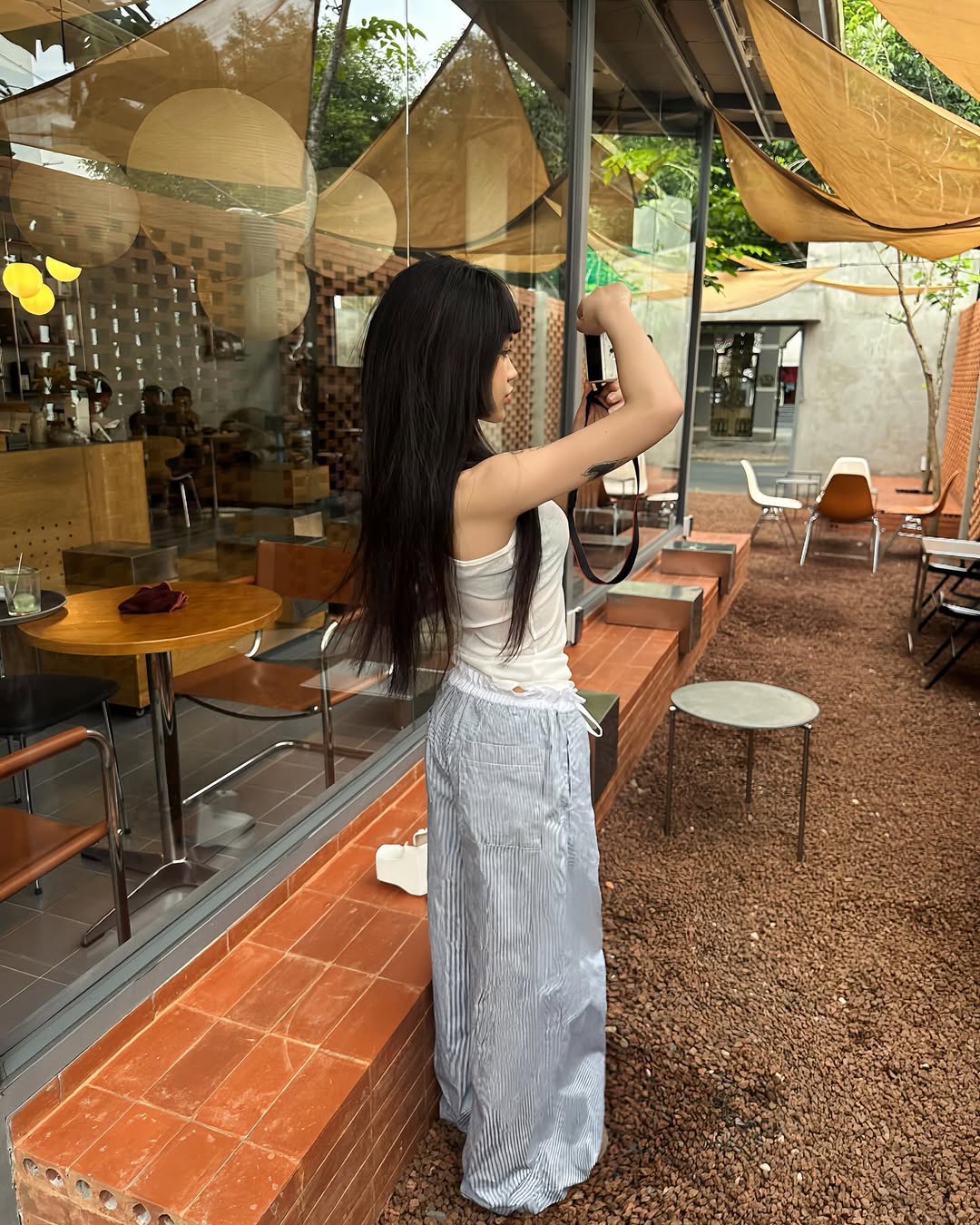 Striped Kaki Pants