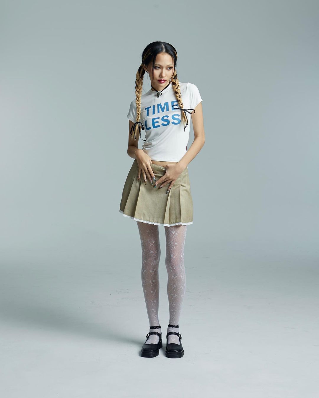 Pleated Mini Skirt