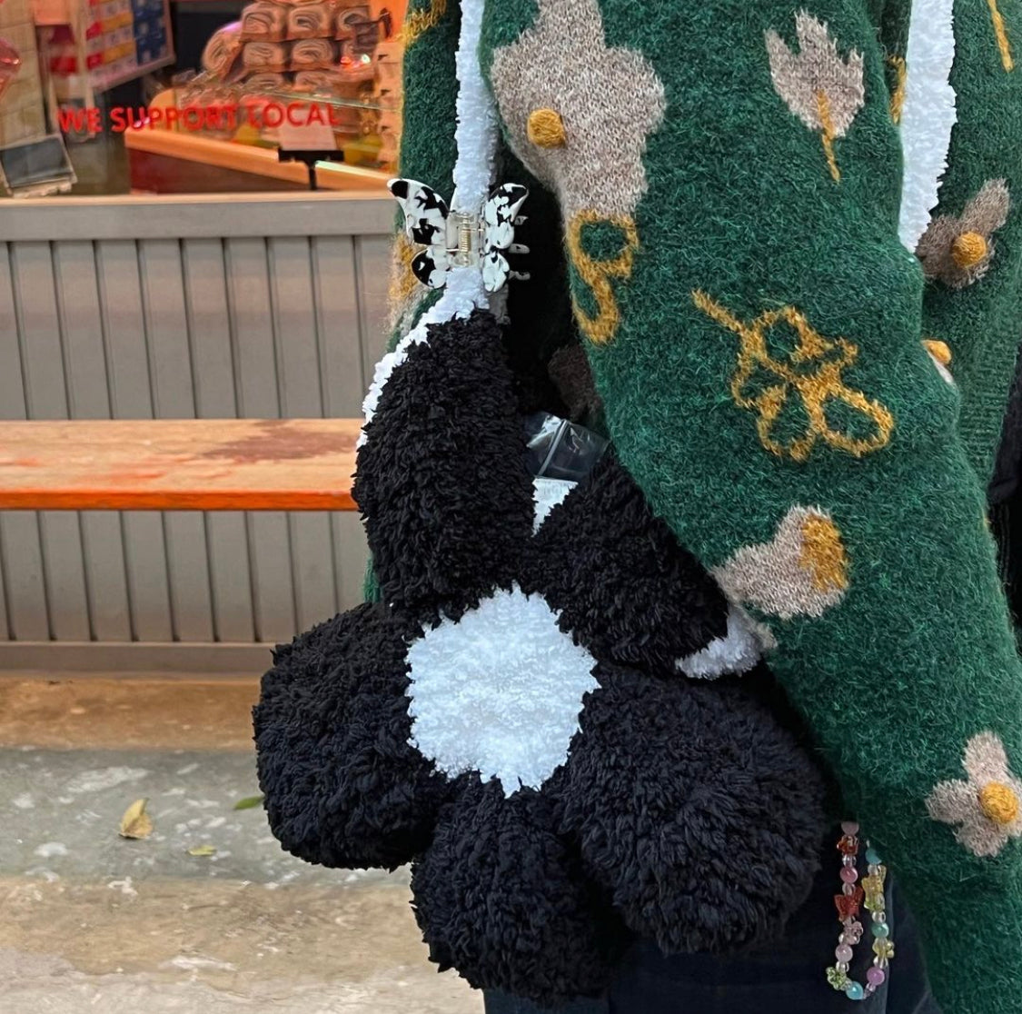 Fluffy Floral Bag