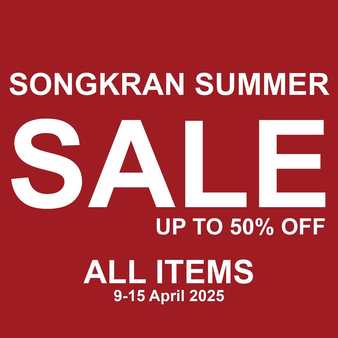 Songkran Summer Sale!