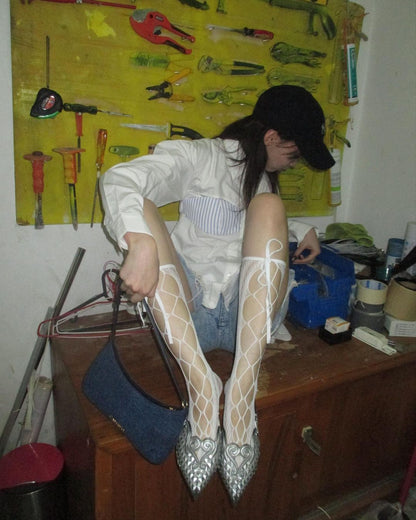 Lace Knee High Socks