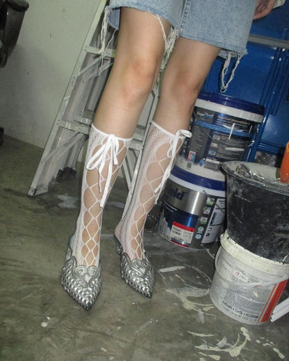Lace Knee High Socks