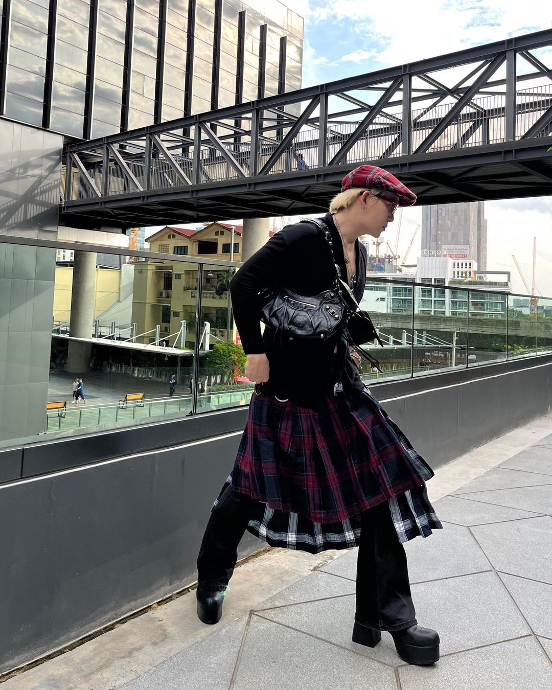 2 Layer Plaid Skirt