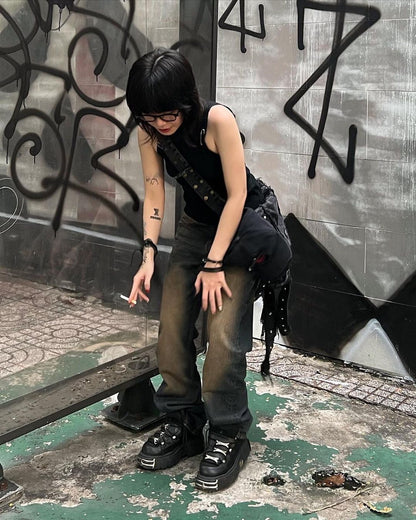 Washed SoSo Denim Bag
