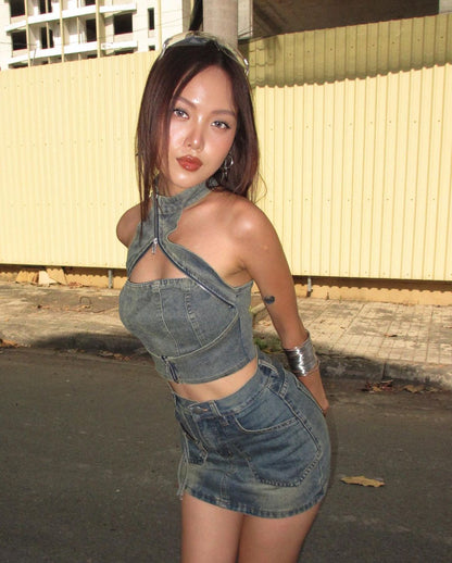 Megan Denim Set