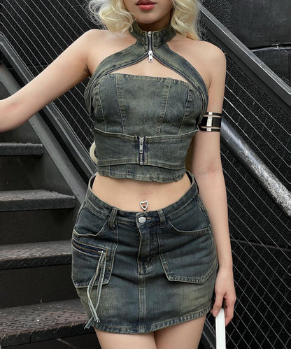 Megan Denim Set