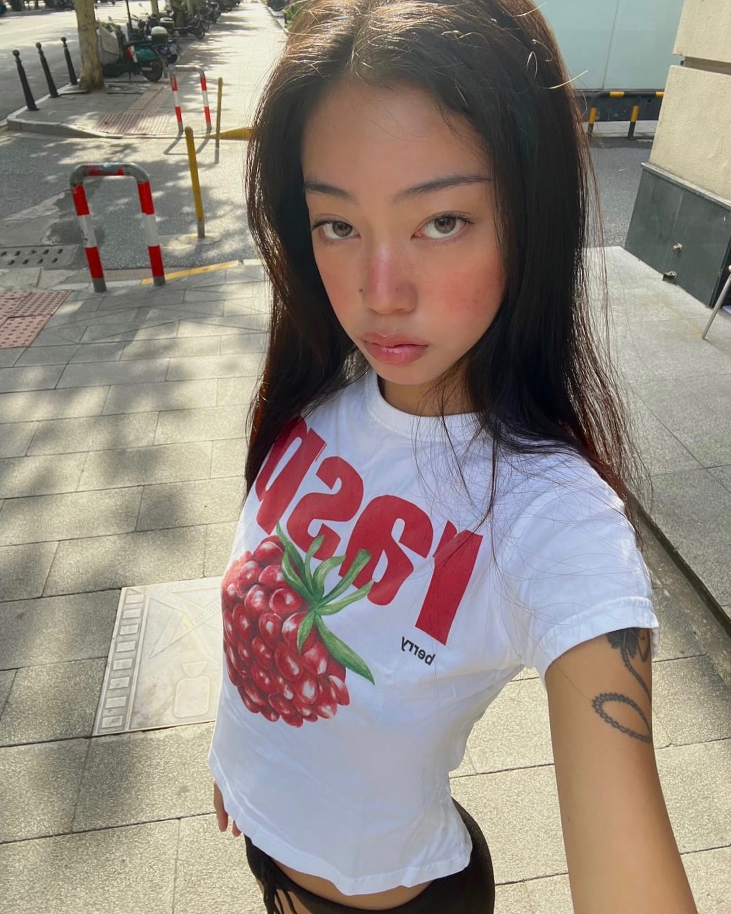 Raspberry Baby Tee
