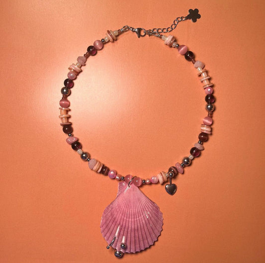 Purple Scallop Shell