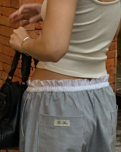 Striped Kaki Pants
