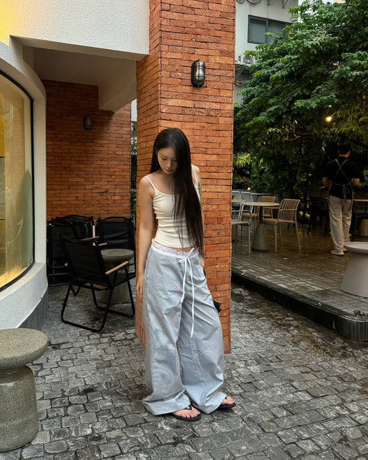 Striped Kaki Pants