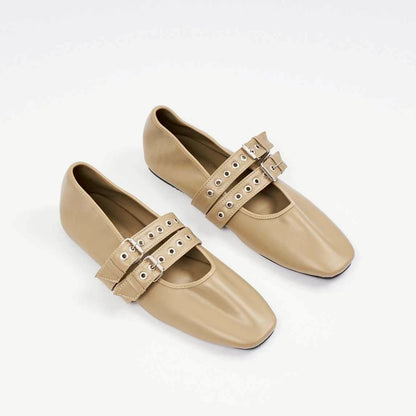 Buckle Ballerina Flats