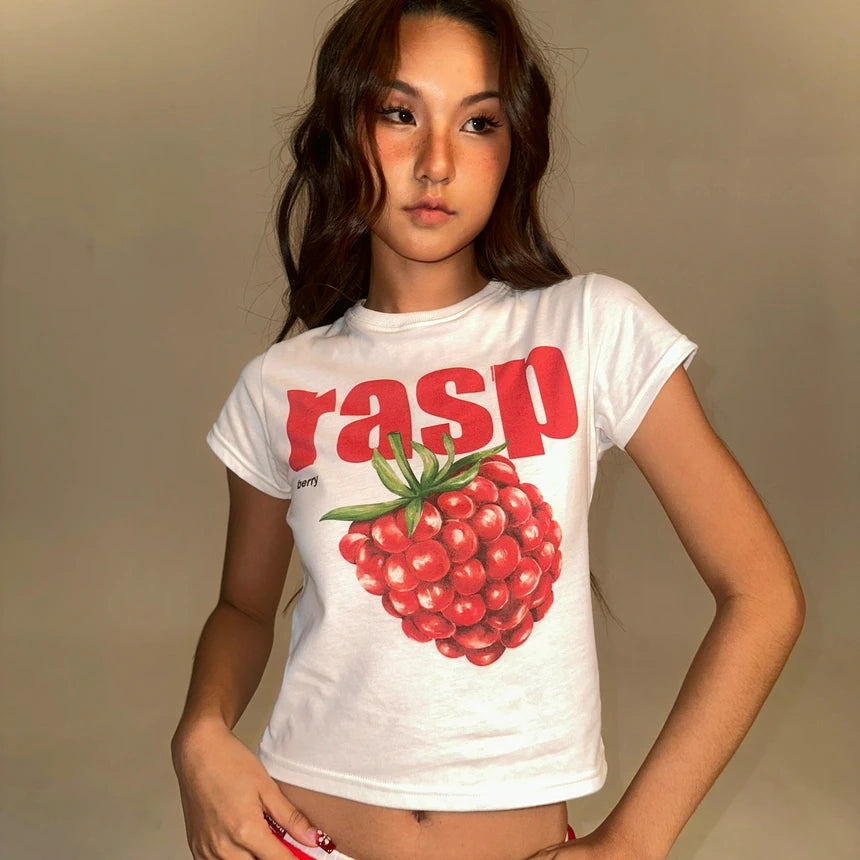 Raspberry Baby Tee