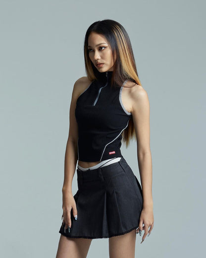 Pleated Mini Skirt
