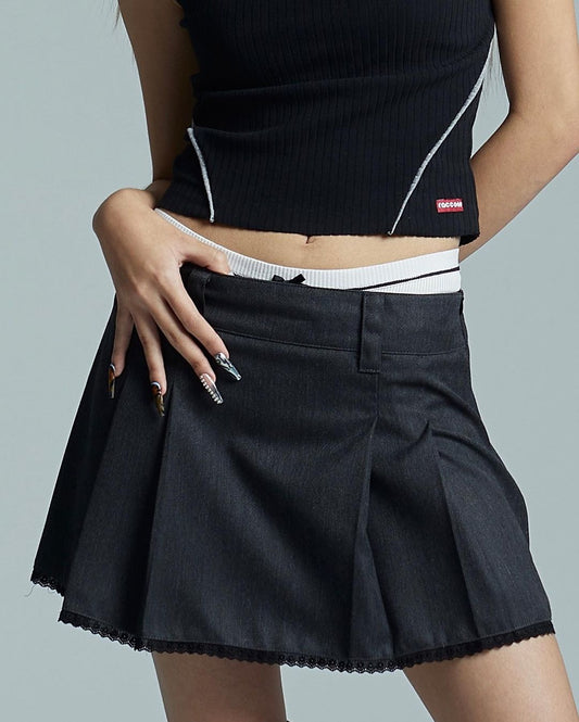 Pleated Mini Skirt