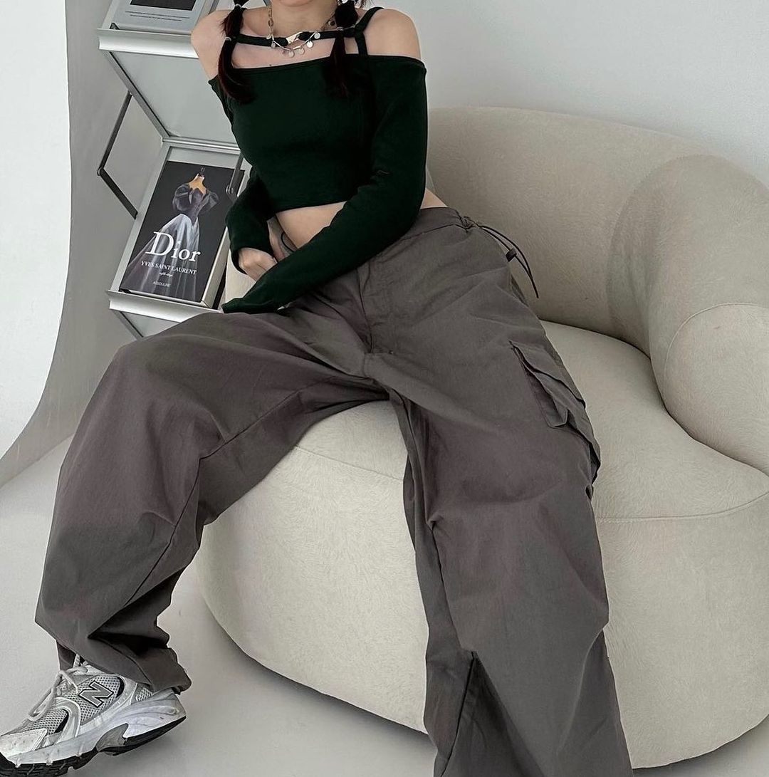 Forest Cargo Balloon Pants