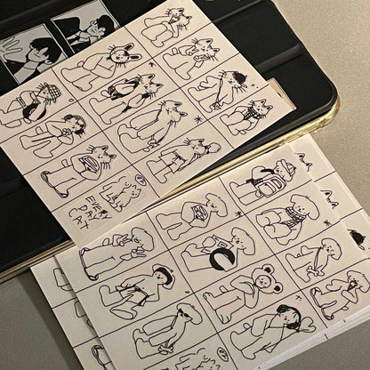 Dog & Cat Sketch Sticker
